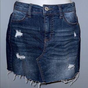 Vanilla Star Distressed Denim Mini Skirt – Size 0